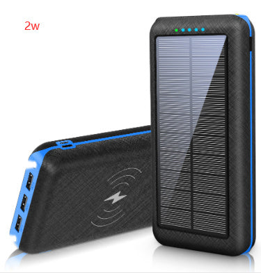 Chargeur Solaire Sans Fil Qi 3-en-1 – 1W, 2W, ou 30000 mAh – Portable et Résistant