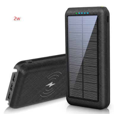 Chargeur Solaire Sans Fil Qi 3-en-1 – 1W, 2W, ou 30000 mAh – Portable et Résistant