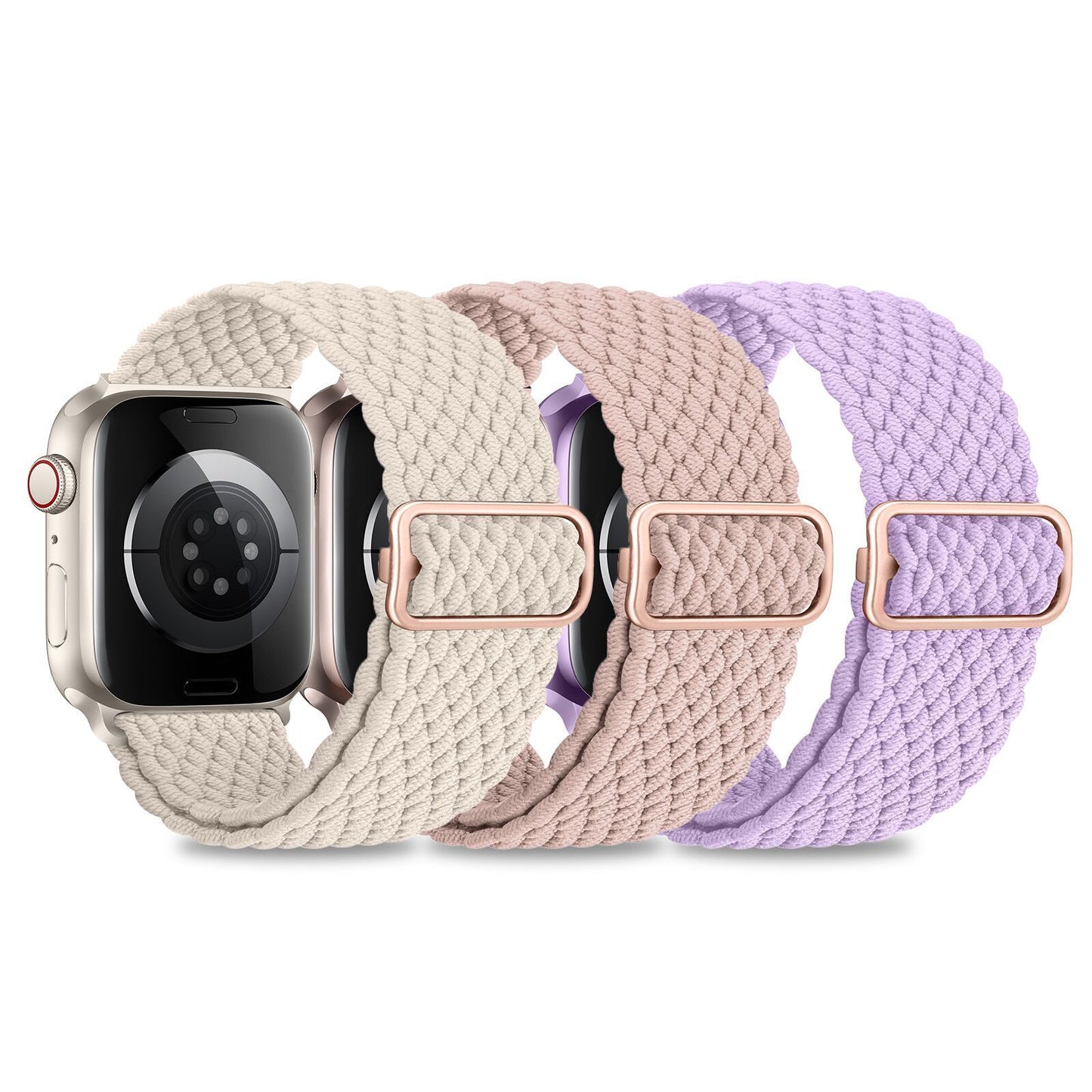 Lot de 3 bracelets élastiques tressés pour IWatch