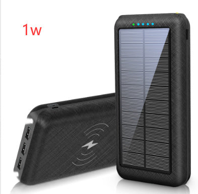 Chargeur Solaire Sans Fil Qi 3-en-1 – 1W, 2W, ou 30000 mAh – Portable et Résistant