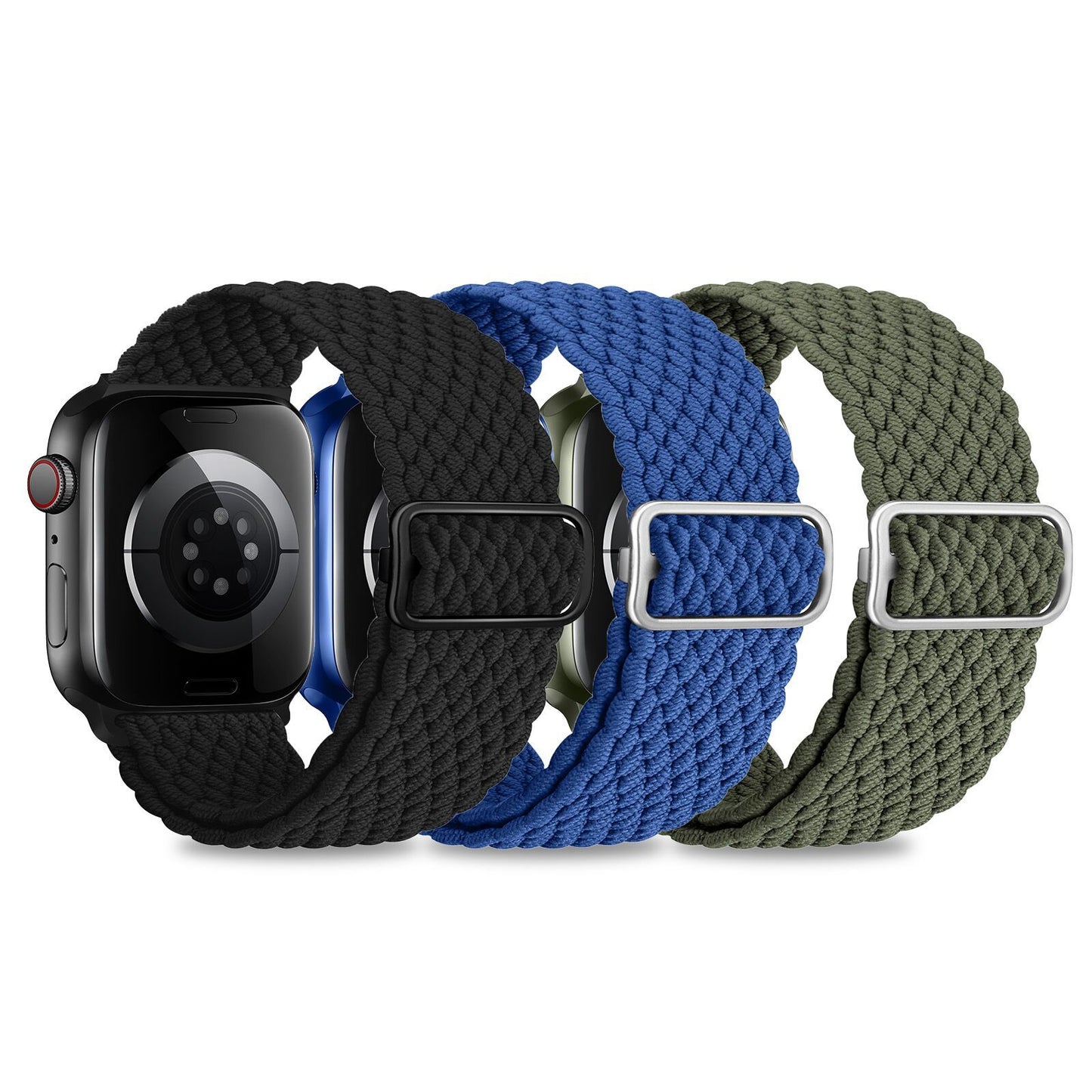 Lot de 3 bracelets élastiques tressés pour IWatch