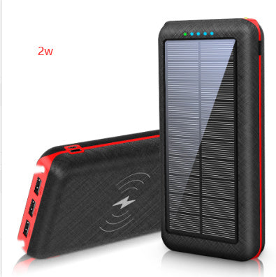 Chargeur Solaire Sans Fil Qi 3-en-1 – 1W, 2W, ou 30000 mAh – Portable et Résistant