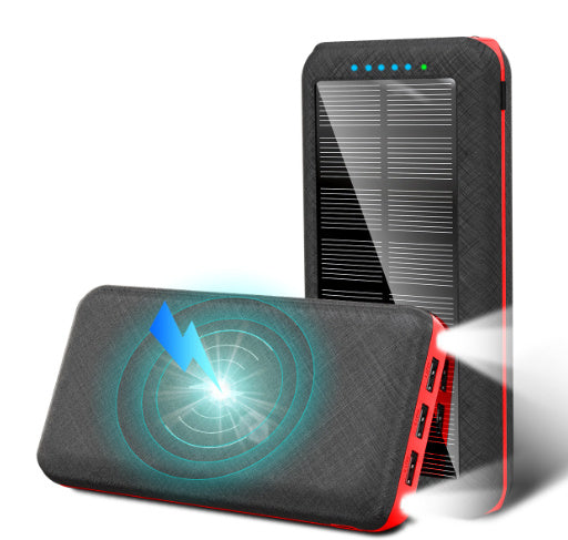 Chargeur Solaire Sans Fil Qi 3-en-1 – 1W, 2W, ou 30000 mAh – Portable et Résistant