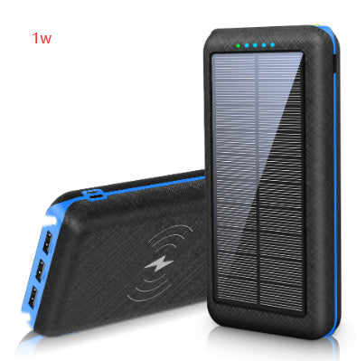 Chargeur Solaire Sans Fil Qi 3-en-1 – 1W, 2W, ou 30000 mAh – Portable et Résistant