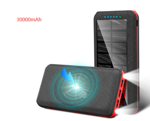 Chargeur Solaire Sans Fil Qi 3-en-1 – 1W, 2W, ou 30000 mAh – Portable et Résistant