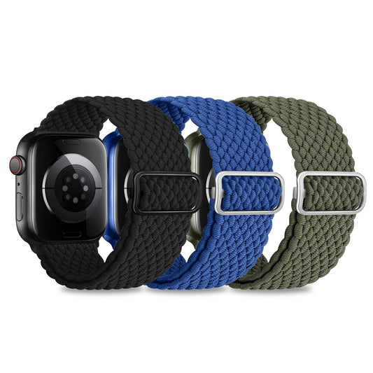 Lot de 3 bracelets élastiques tressés pour IWatch