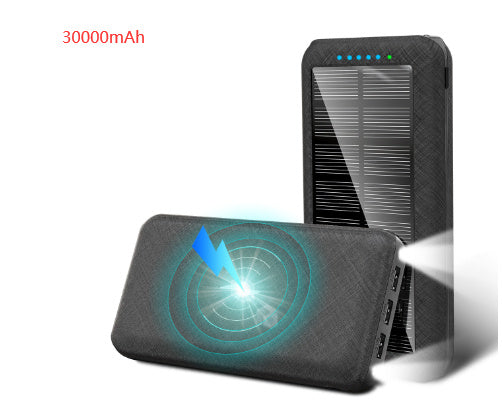 Chargeur Solaire Sans Fil Qi 3-en-1 – 1W, 2W, ou 30000 mAh – Portable et Résistant