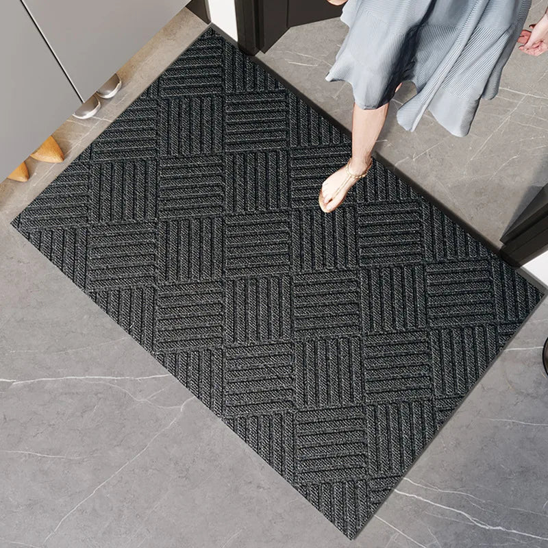 Paillasson Antidérapant en Caoutchouc - Épais & Durable - Gris ou Rouge