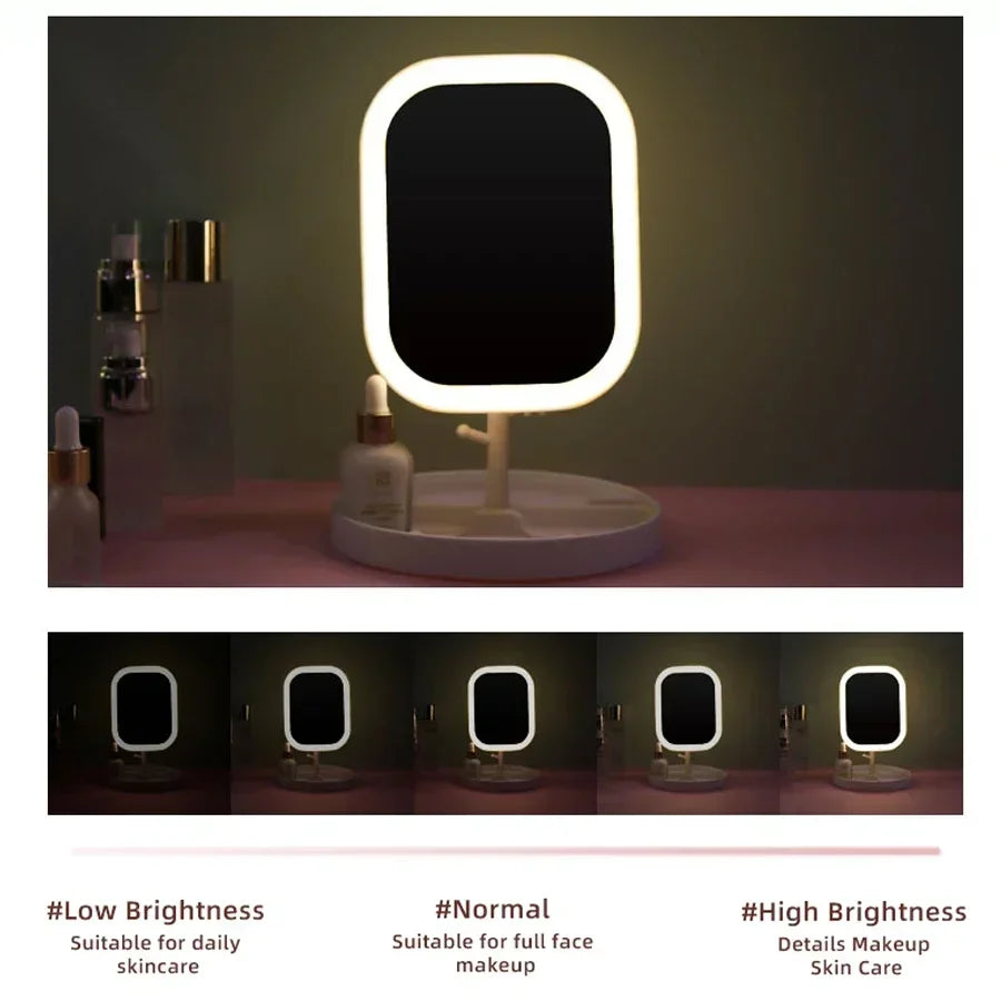 Miroir de Maquillage LED Intelligent - Éclairage Réglable