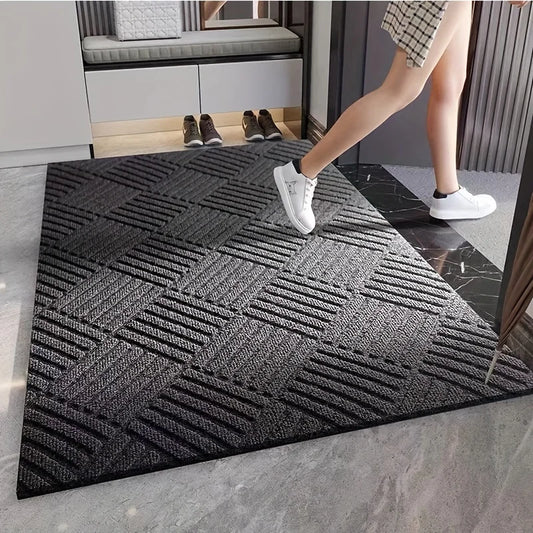Paillasson Antidérapant en Caoutchouc - Épais & Durable - Gris ou Rouge