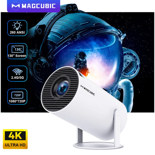 Mini Projecteur Magcubic 4K - Android 11 - Wi-Fi6 & Bluetooth 5.0 - Cinéma Portable